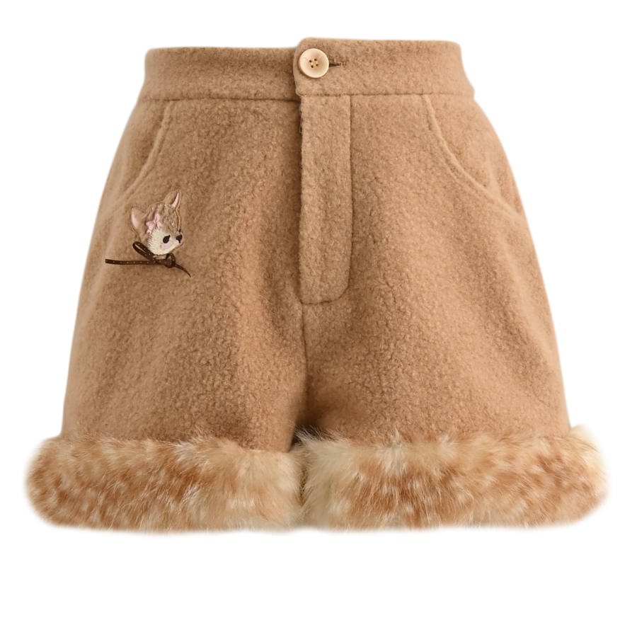 SNBL Casual Shorts Women's Khaki Thickened