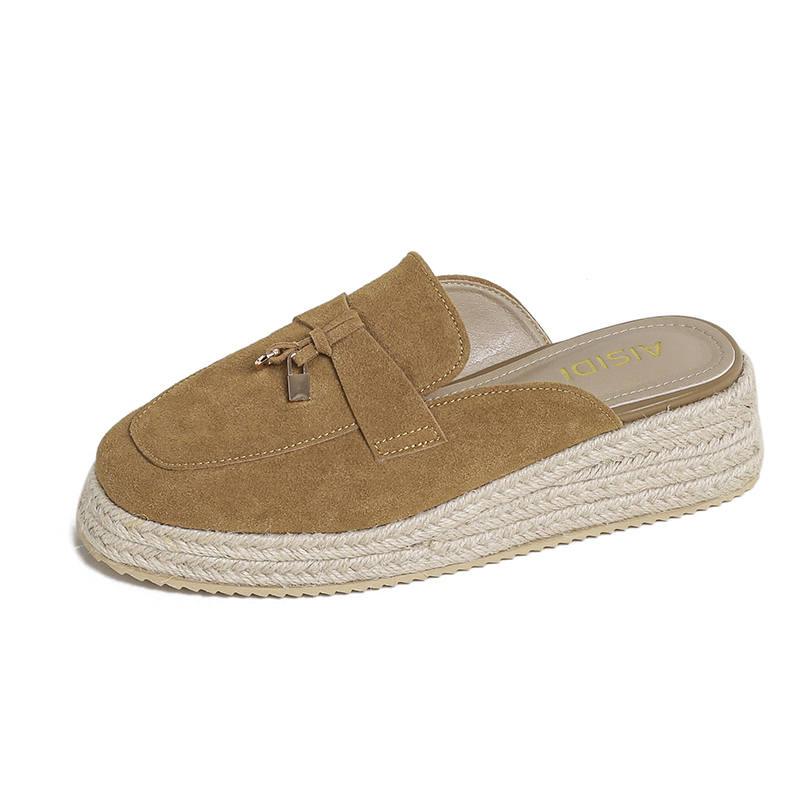 JIUXINGDAO Rubber Sole Metal Abrasion Resistant Abrasion Resistant Closed Toe Slippers Women's