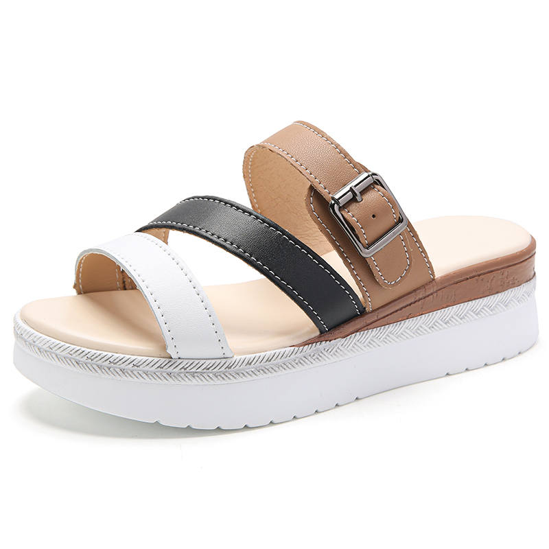 Reivantix Reivanti Comfortable Rubber Sole Slip Resistant Slide Slippers Women's White Black
