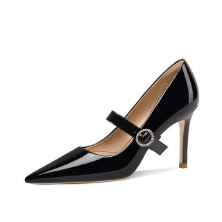 LOLY Patent Leather High Heels Women's Black