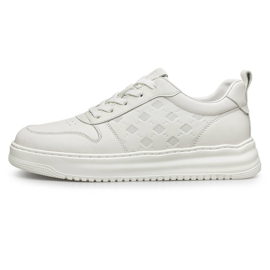 ZRO Top Grain Cow Leather Low top Skateboard Shoes Men's White
