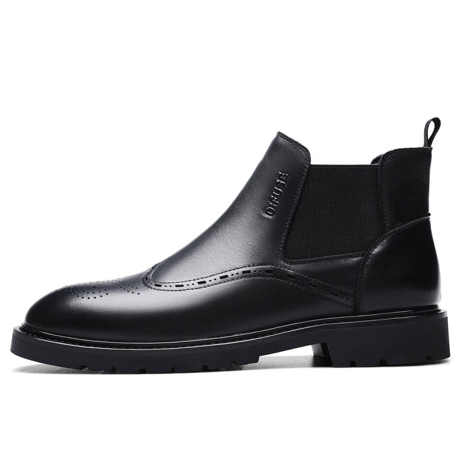 D:FUSE SCANDINAVIA D FUSE SCANDINAVIA Cow Leather Short Chelsea Boots Men's