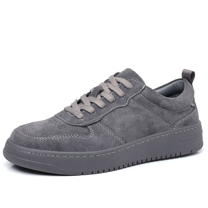 NIANZOUSUO Cow Split Leather Low top Skateboard Shoes Men's