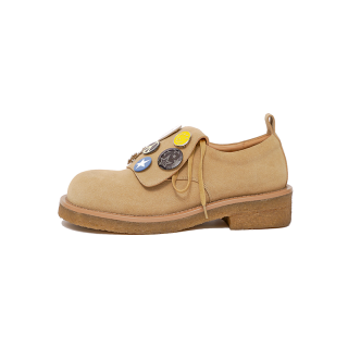 SYMBOLS OF LIGHT Casual Leather Shoes Men's Yellow