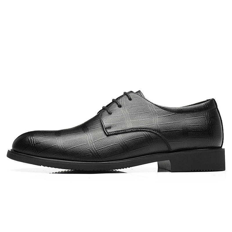 Shanpijiang Cow Split Leather Dress Shoes Men's Black
