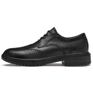 GEWEILUO Top Grain Cow Leather Dress Shoes Men's Black