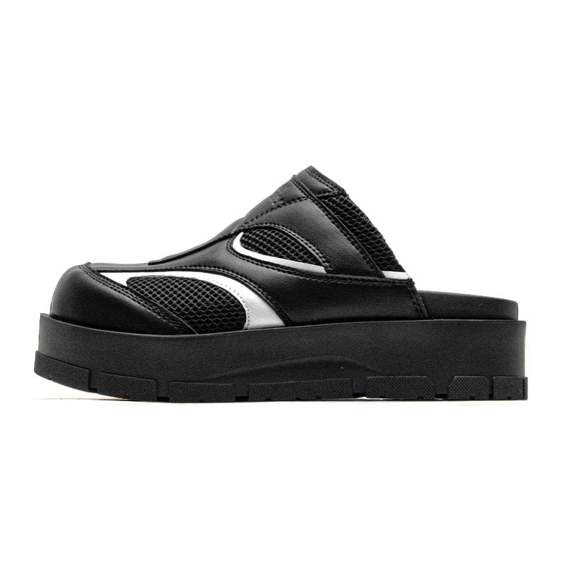 Mule Donkey Abrasion Resistant Quiet Abrasion Resistant Quiet Slide Slippers Unisex Black