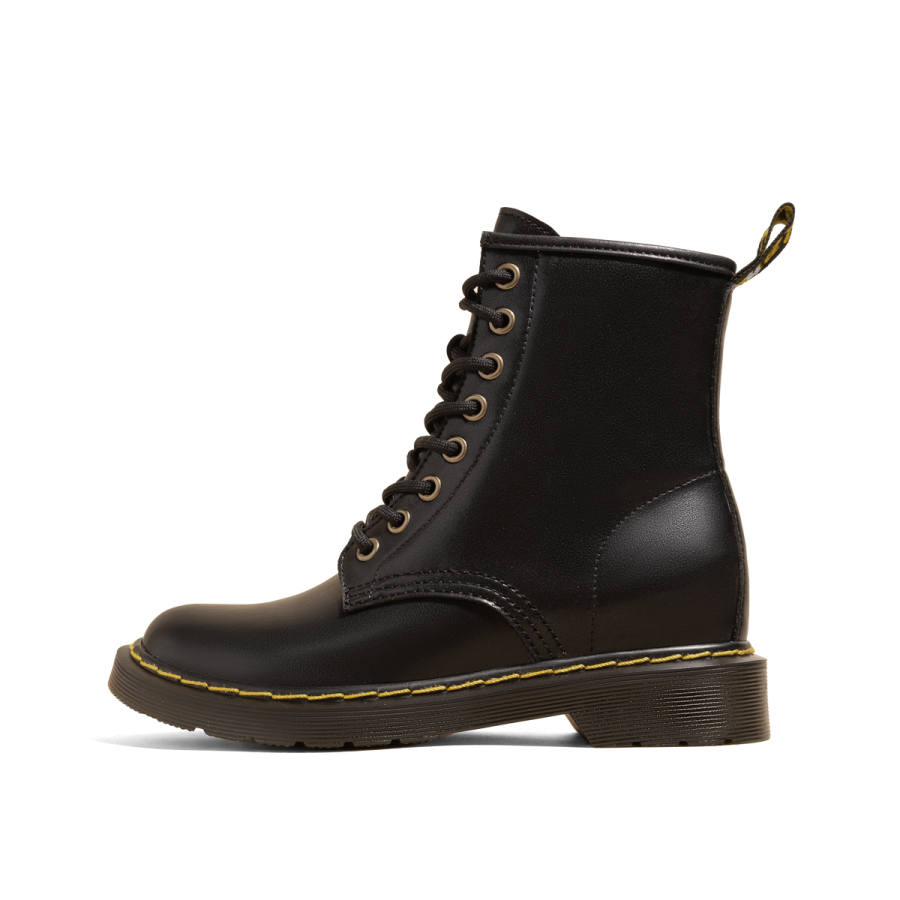 KODI KODI Cow Split Leather Short Combat Boots Women's Black