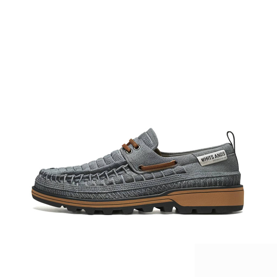 WHITE SANDS Microfiber Leather Casual Shoes Men's Gray