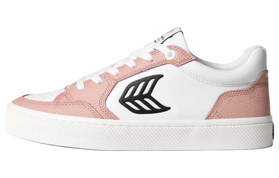 CARIUMA Leather Low top Skateboard Shoes Men's Pink