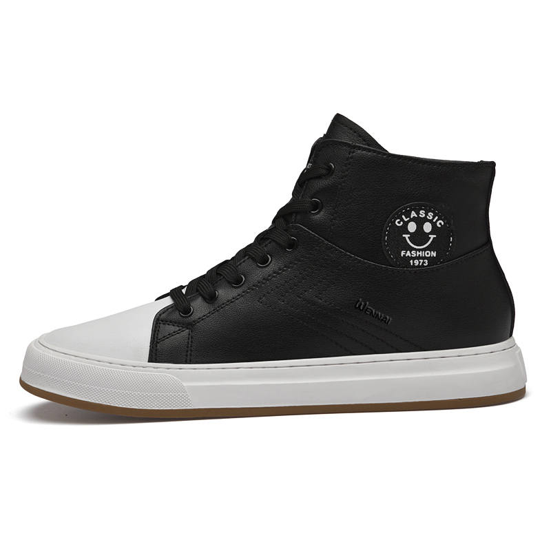 WENNAI Mid top Skateboard Shoes Men's Black