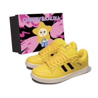 CHERRY&KALIKA Low top Skateboard Shoes Unisex Electric Glow Yellow