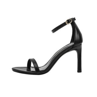 Luji One Strap Sandals 6CM/8CM/10CM Women's Black/Apricot/Black Flash/Silver/Champagne Gold
