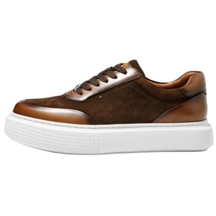 PIERRE CARDIN Jazz Collection Cow Split Leather Slip Resistant Slip Resistant Low top Skateboard Shoes Men's