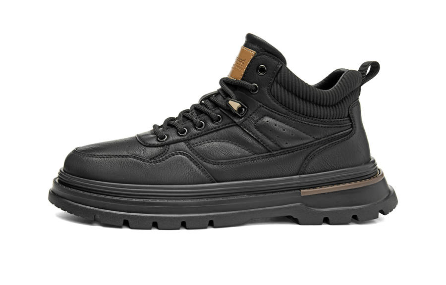 HLA Work Boots Men's Mid Top Black/Dark Brown