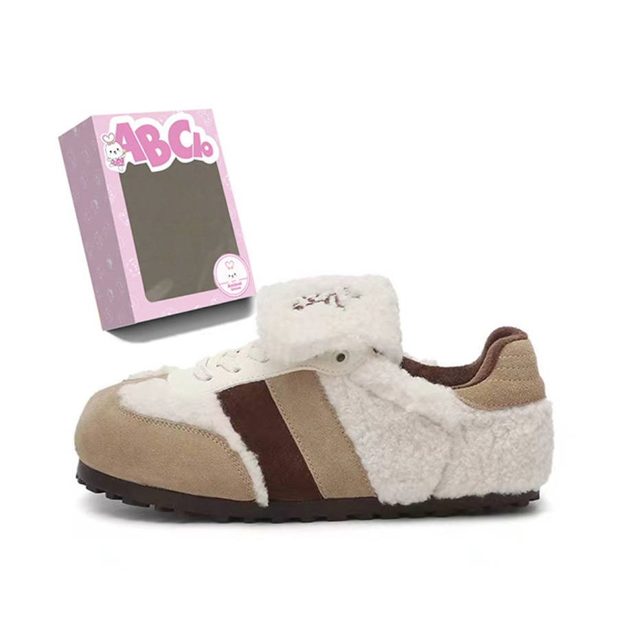 ABCIO Suede Cute Artsy Style, Fleece Lined Fashion Comfortable, Low Heel Balance Lifestyle Shoes Casual Shoes Women's