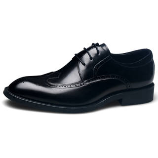 KAIMALONG Cow Leather Dress Shoes Men's Black