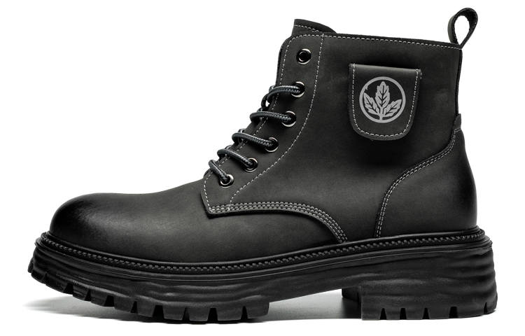 LEAVELAND LEAVELAND Leather Crew Combat Boots Men's