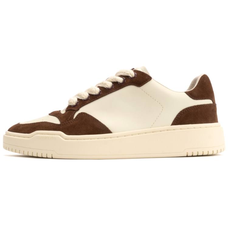 FOOT INDUSTRY Low top Skateboard Shoes Unisex Beige White Brown