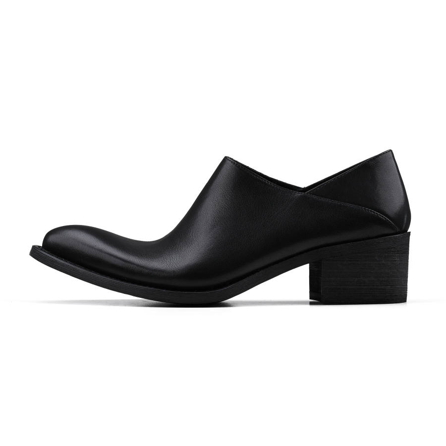HANQIAORIJI Butterfly Metamorphosis Collection Top Grain Cow Leather Men's Casual Shoes Black