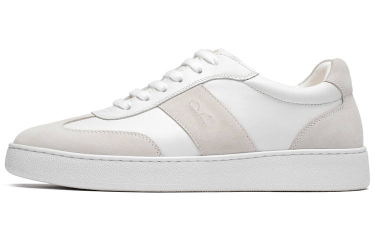 ROBERTA DI CAMERINO Cow Leather Slip Resistant Abrasion Resistant Low top Skateboard Shoes Men's Ecru