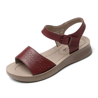 XINNUO Cow Leather One Strap Sandals Women's