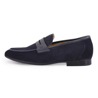 TRANOI Suede Loafers Men's Blue