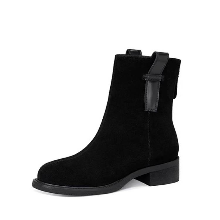 JESSICA SOPHIA Cow Leather Ankle Boots 3cm Women's