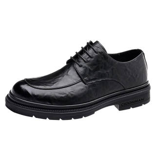 CITONGXIANSHENG Cow Split Leather Casual Shoes Men's Black