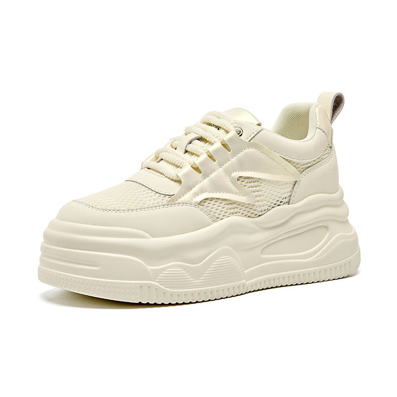 QITUMAUL Cow Split Leather Low top Skateboard Shoes Women's