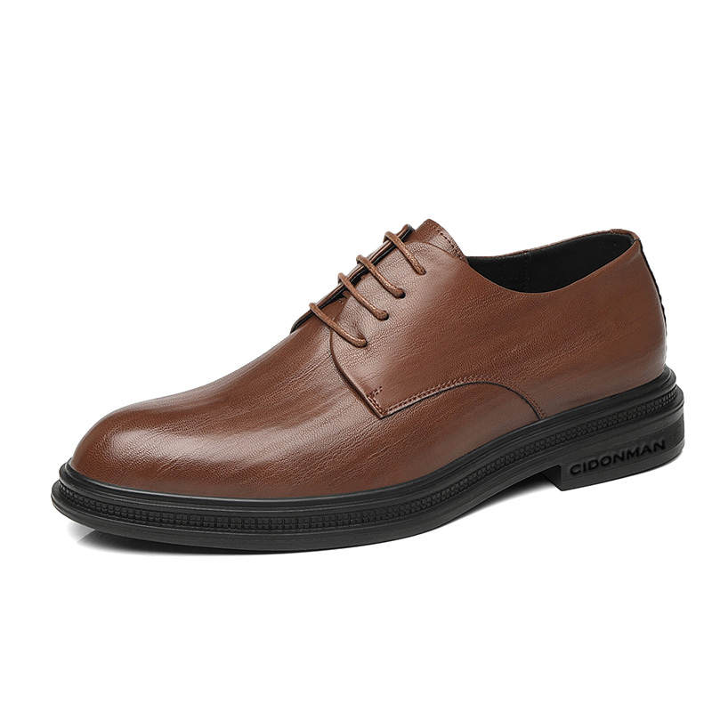 CITONGXIANSHENG Top Grain Cow Leather Casual Shoes Men's Brown