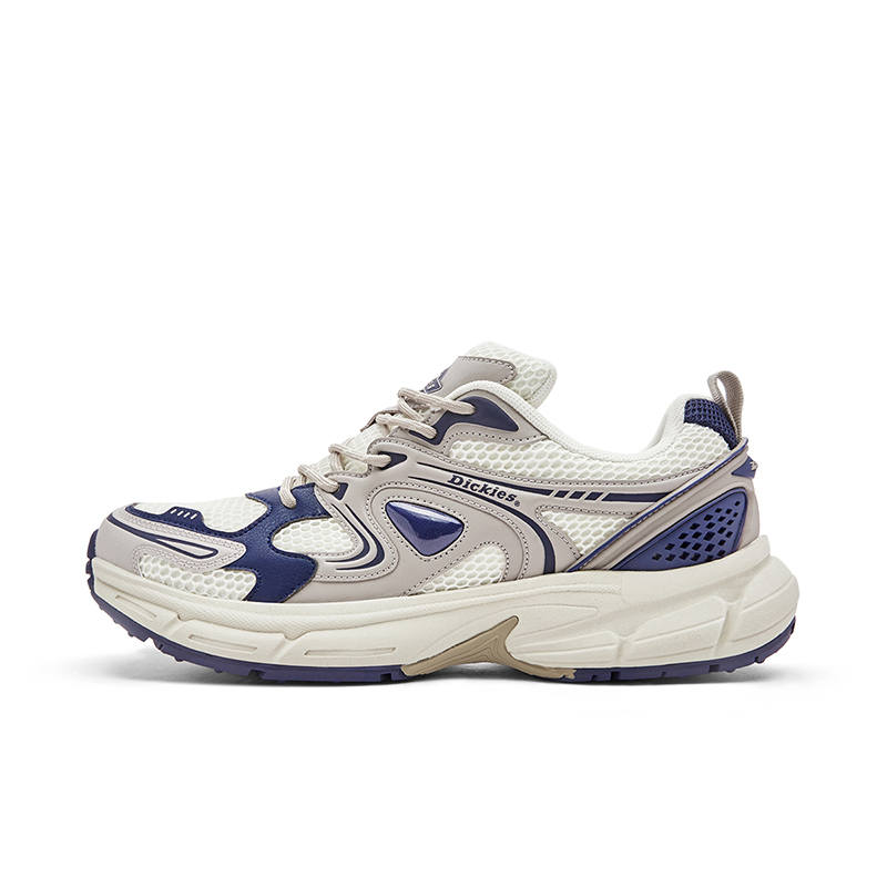 Dickies Synthetic Leather Low top Chunky Sneakers Men's White Blue Gray