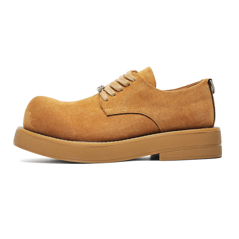 JUMP&FISH Cow Suede Height Increasing Height Increasing Low top Casual Shoes Unisex