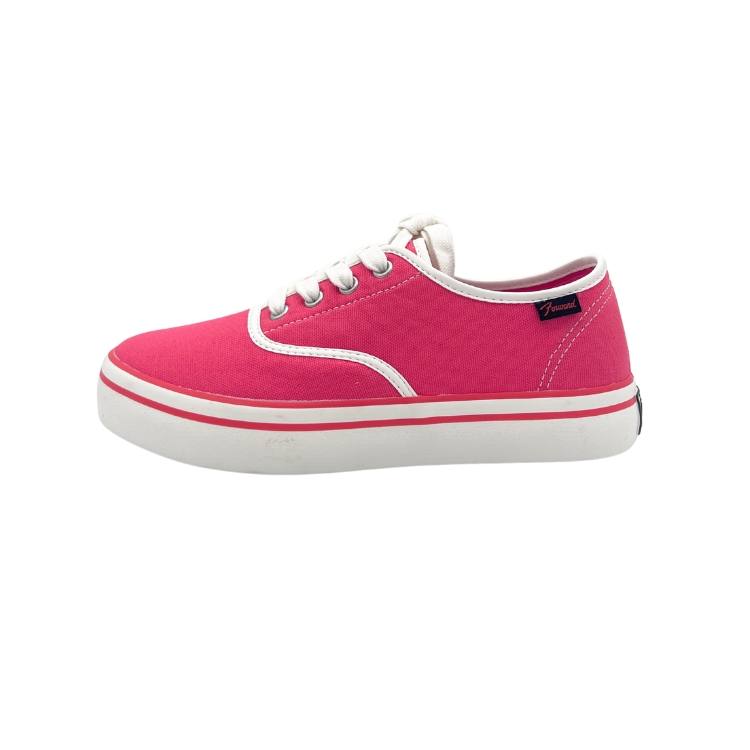 QIANJIN Slip Resistant, Abrasion Resistant, Lightweight Low top Canvas Shoes Women's Magenta