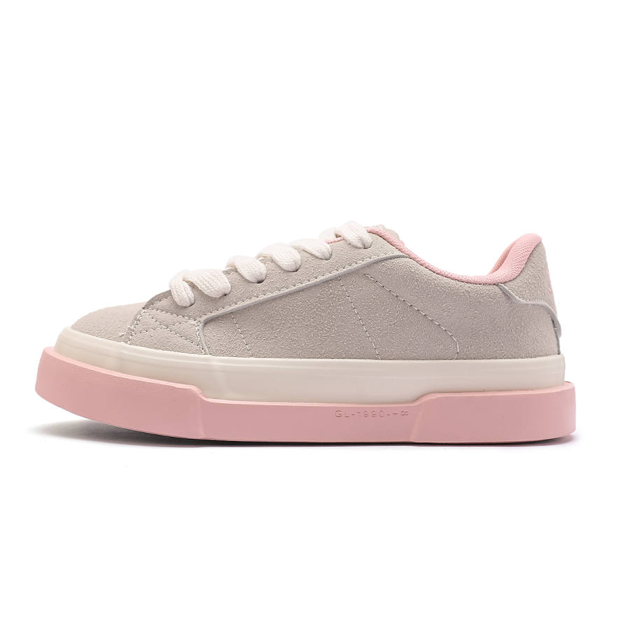 Mengsai Slip Resistant Lightweight Non slip Lightweight Low top Casual Shoes Unisex Gray Pink