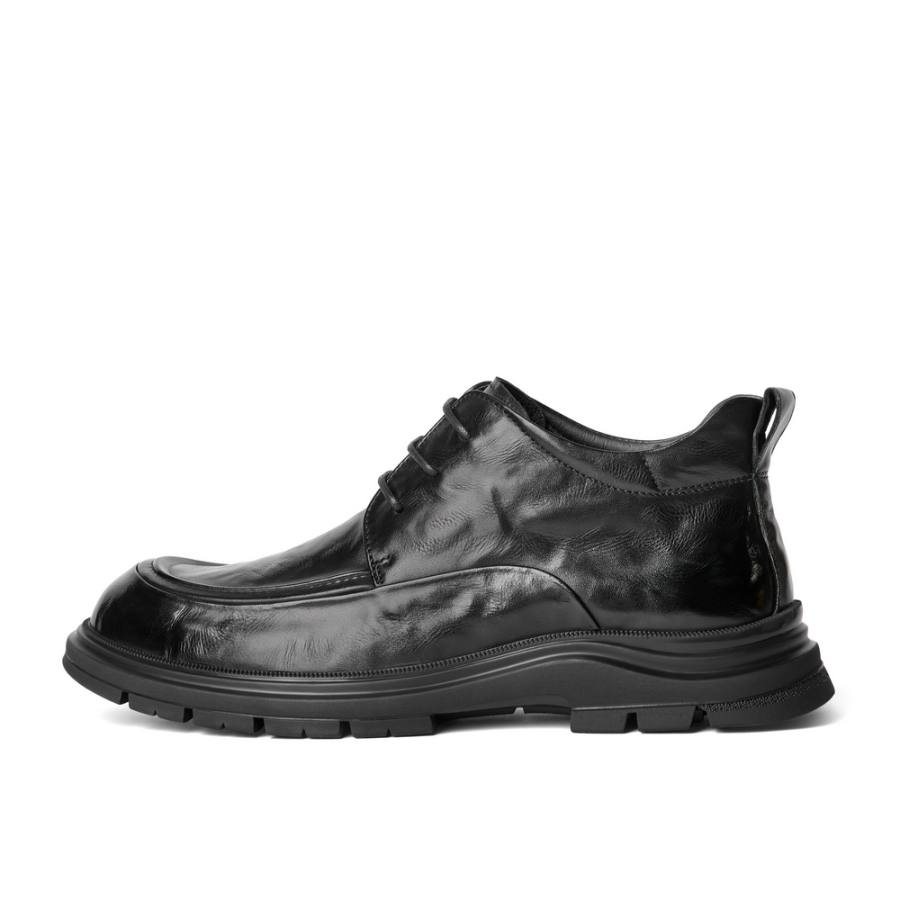 BELLE Cow Leather High Top Platform Business Fashion Casual Versatile Fleece Lined Comfortable Texture Commute