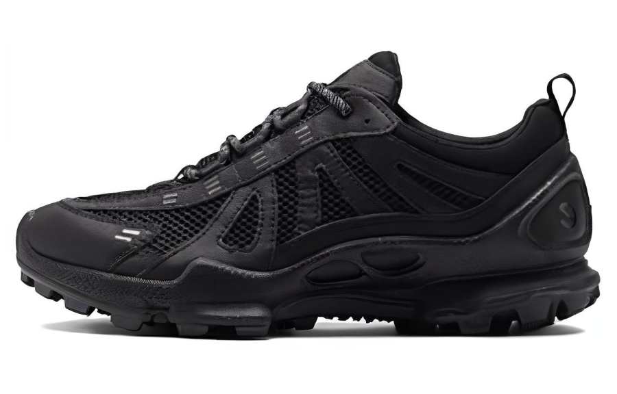 Ecco Biom C Trail Synthetic Leather Cushioning Abrasion Resistant Breathable Low top Casual Shoes Men's Black