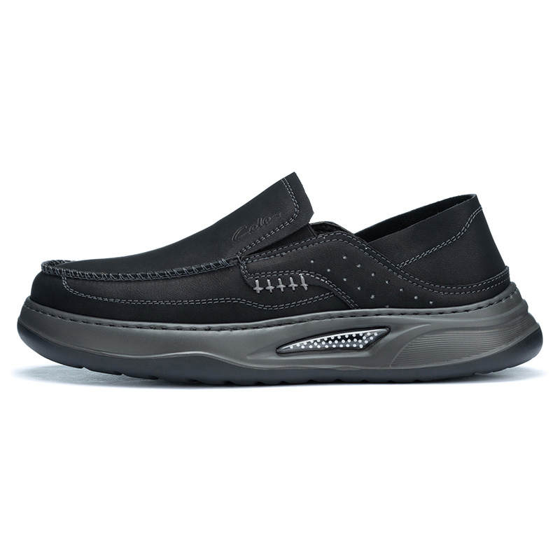 CELE Cow Split Leather Abrasion Resistant Breathable Moisture Wicking Low top Casual Shoes Men's
