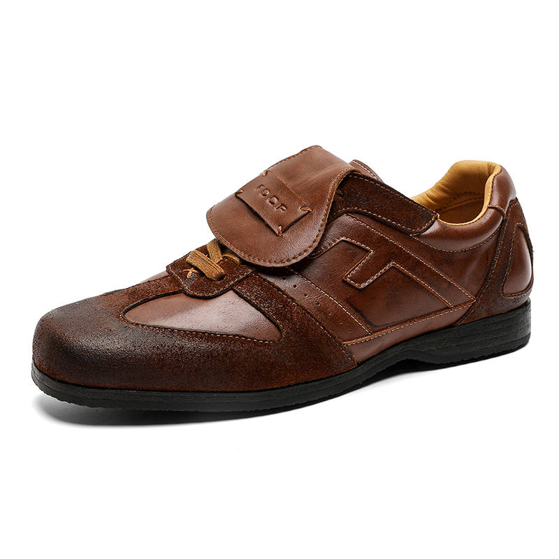 MUYI Microfiber Leather Breathable Low top Casual Shoes Unisex Brown