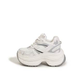 MILANLIANGE Abrasion Resistant, Impact Resistant, Height Increasing Low top Chunky Sneakers Women's