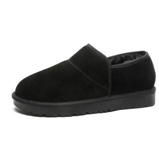 GZZ Cow Suede Ankle Length Snow Boots Unisex