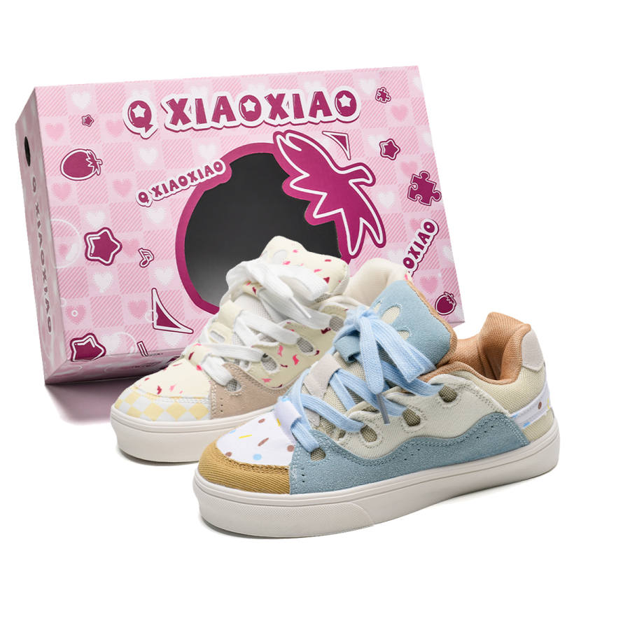 QUANXIAOXIAO Cushioning Coverage Balance Lightweight Slip Resistant Low top Skateboard Shoes Unisex