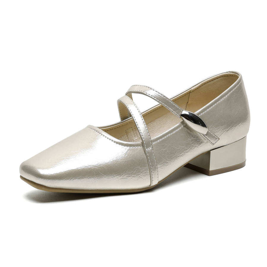 HUANAI Chunky Heel Mary Jane Shoes Women's
