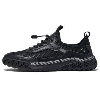 WENNAI Mesh Casual Shoes Men's Black