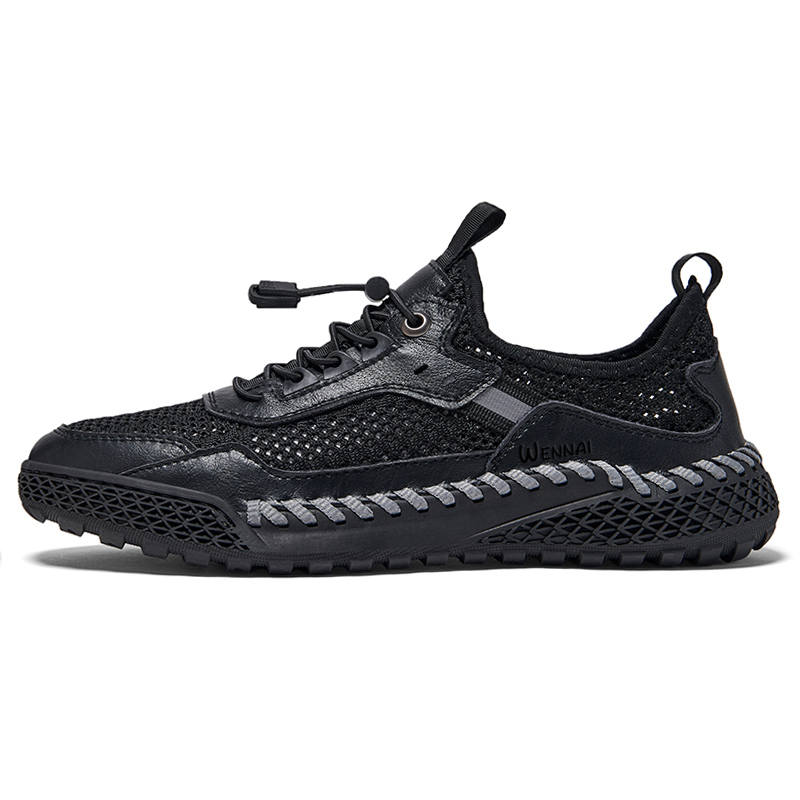 WENNAI Mesh Casual Shoes Men's Black
