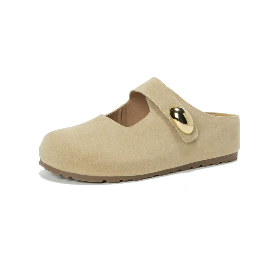 QITUMAUL Rubber Sole Abrasion Resistant Closed Toe Slippers Women's