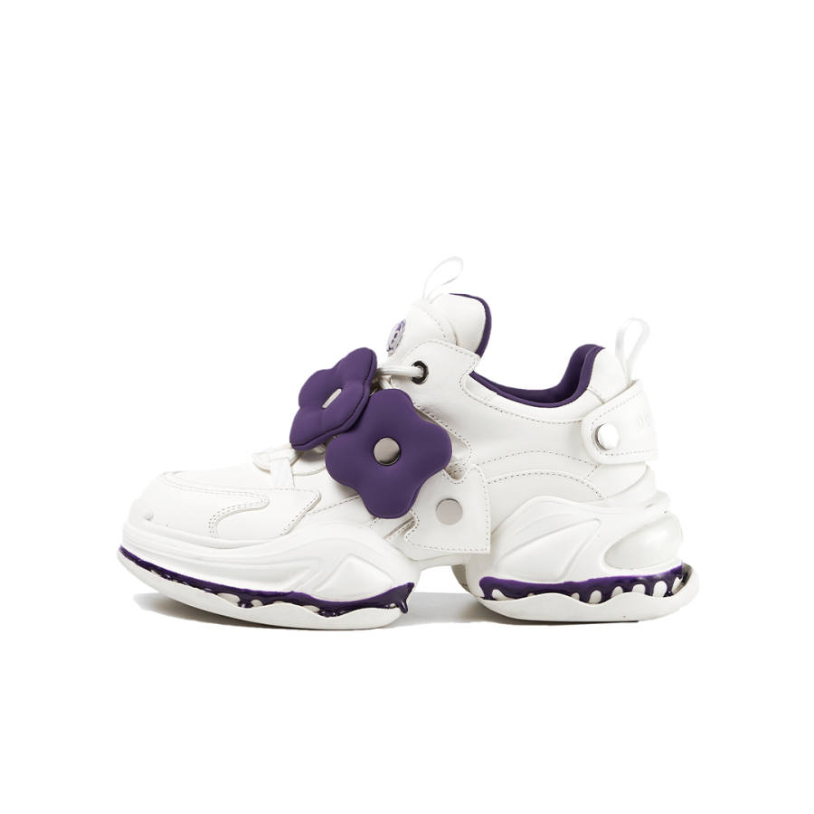 OOPPSS C Chunky Sneakers Floral Collection Women's Purple