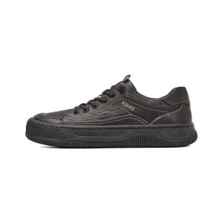 AQUASCUTUM Men's Casual Shoes Men's Low Top Black/Khaki