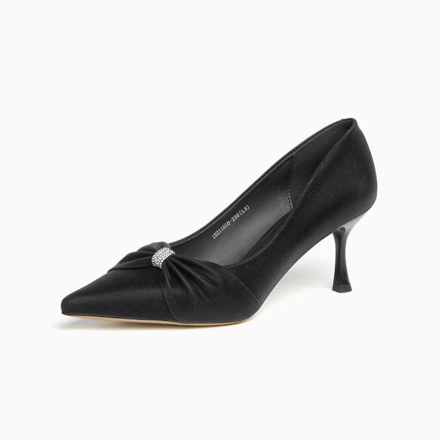 GEMEIQ High Heels Women's Black/Ecru