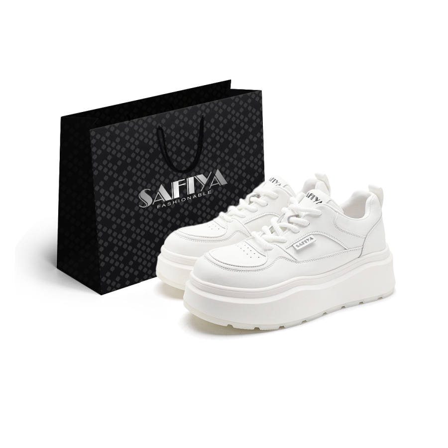 Safiya Cow Split Leather Low top Skateboard Shoes Women's